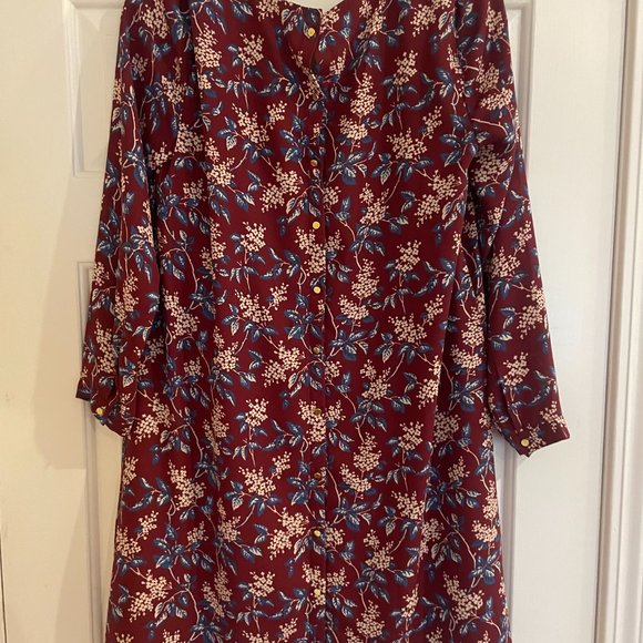 Madewell Button-Back Dress in Antique Flora - Picture 7 of 10